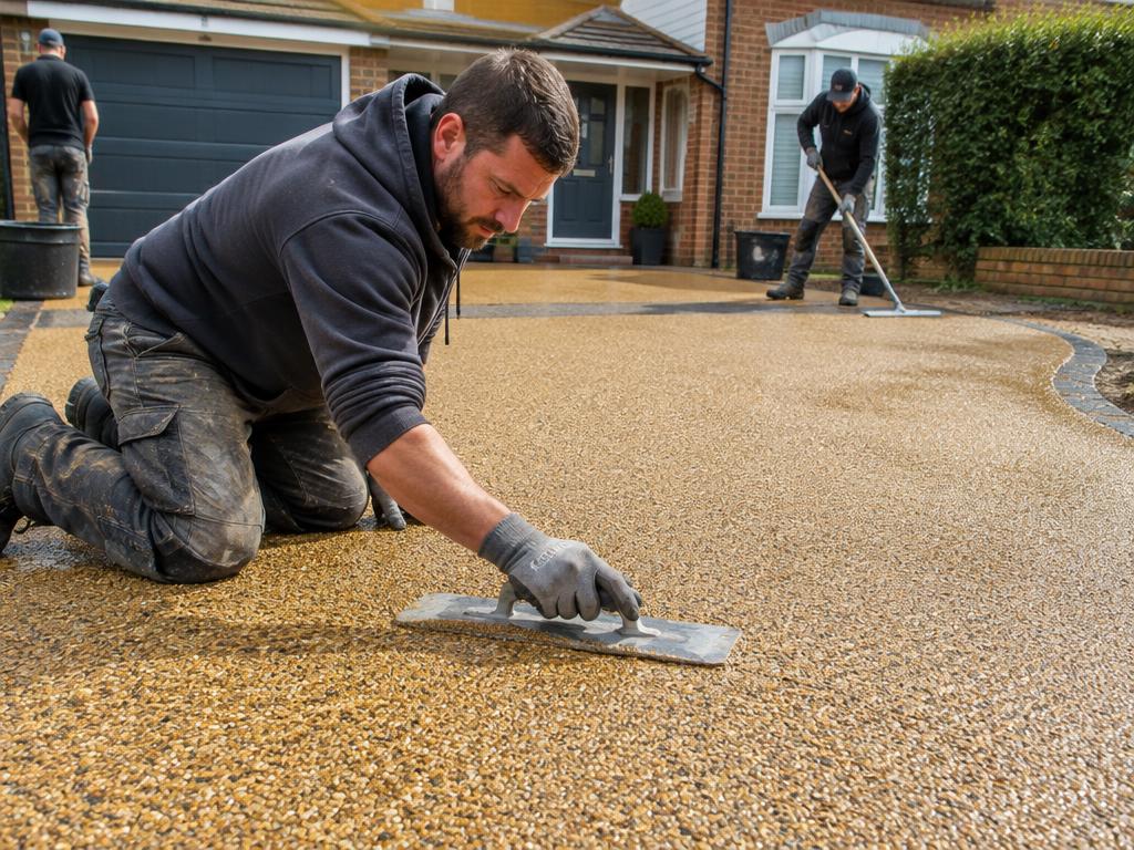 Damaged driveway surface before resin bound replacement